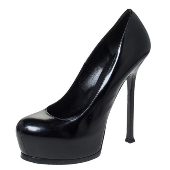 Yves Saint Laurent | Shoes | Ysl Tribtoo 5 Pump Vitello Vernice Soft Nero | Poshmark